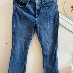 LOFT Dark Blue Straight Leg Jeans
